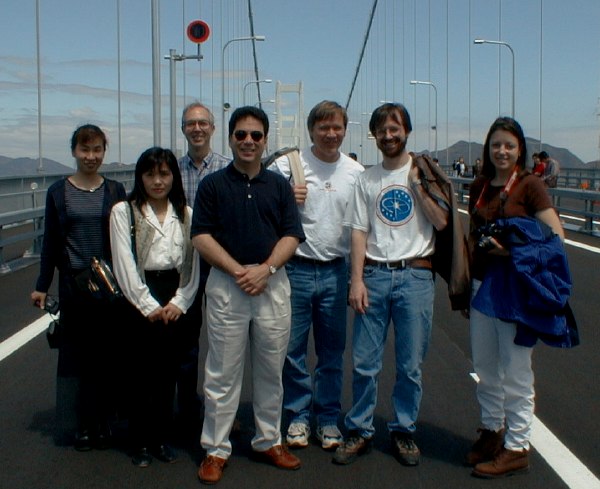 XRS Folks on Kurushima bridge (62K JPEG)